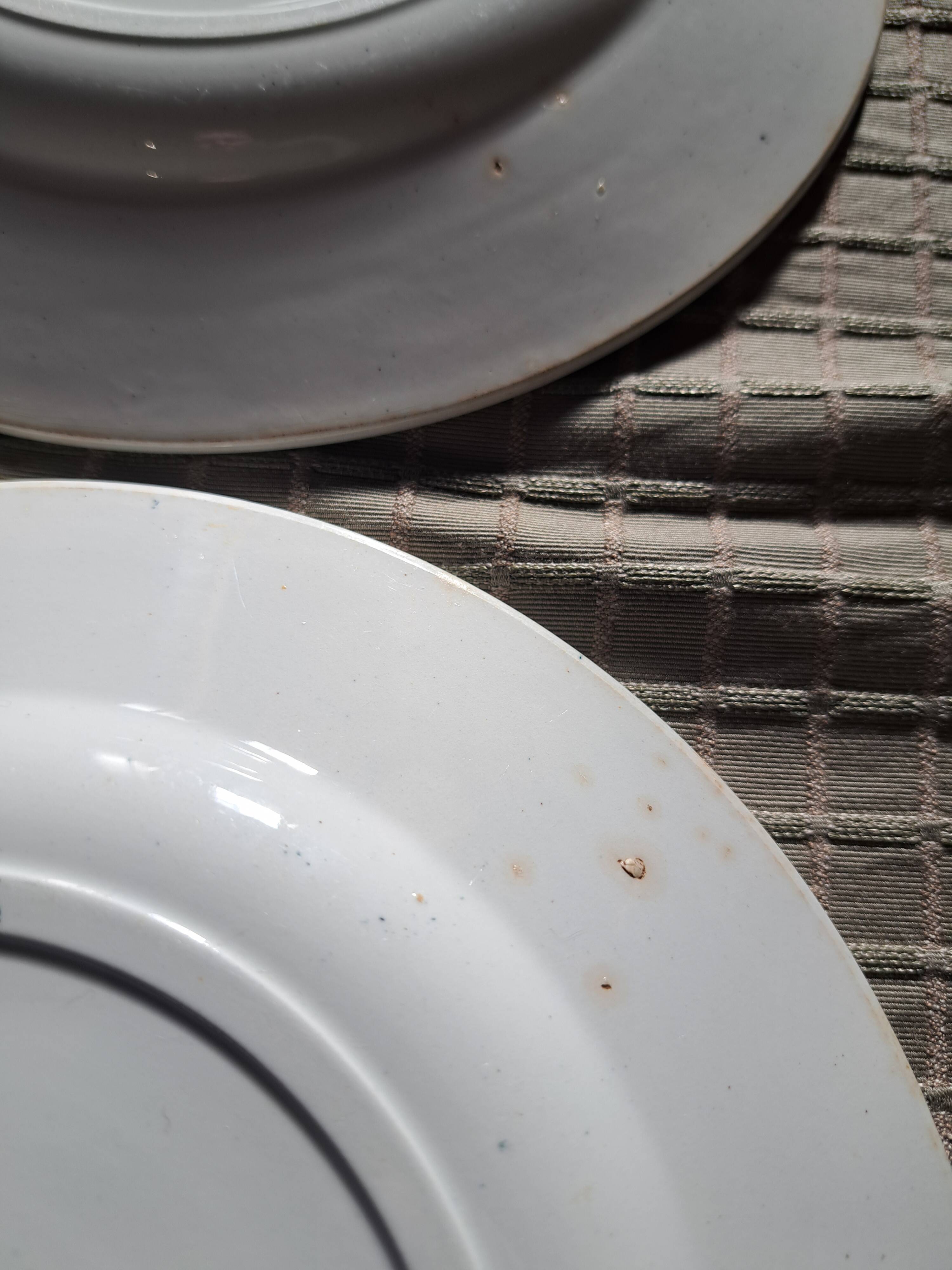 Ste Amandinoise Louis XV iron earth blue green dinner plates