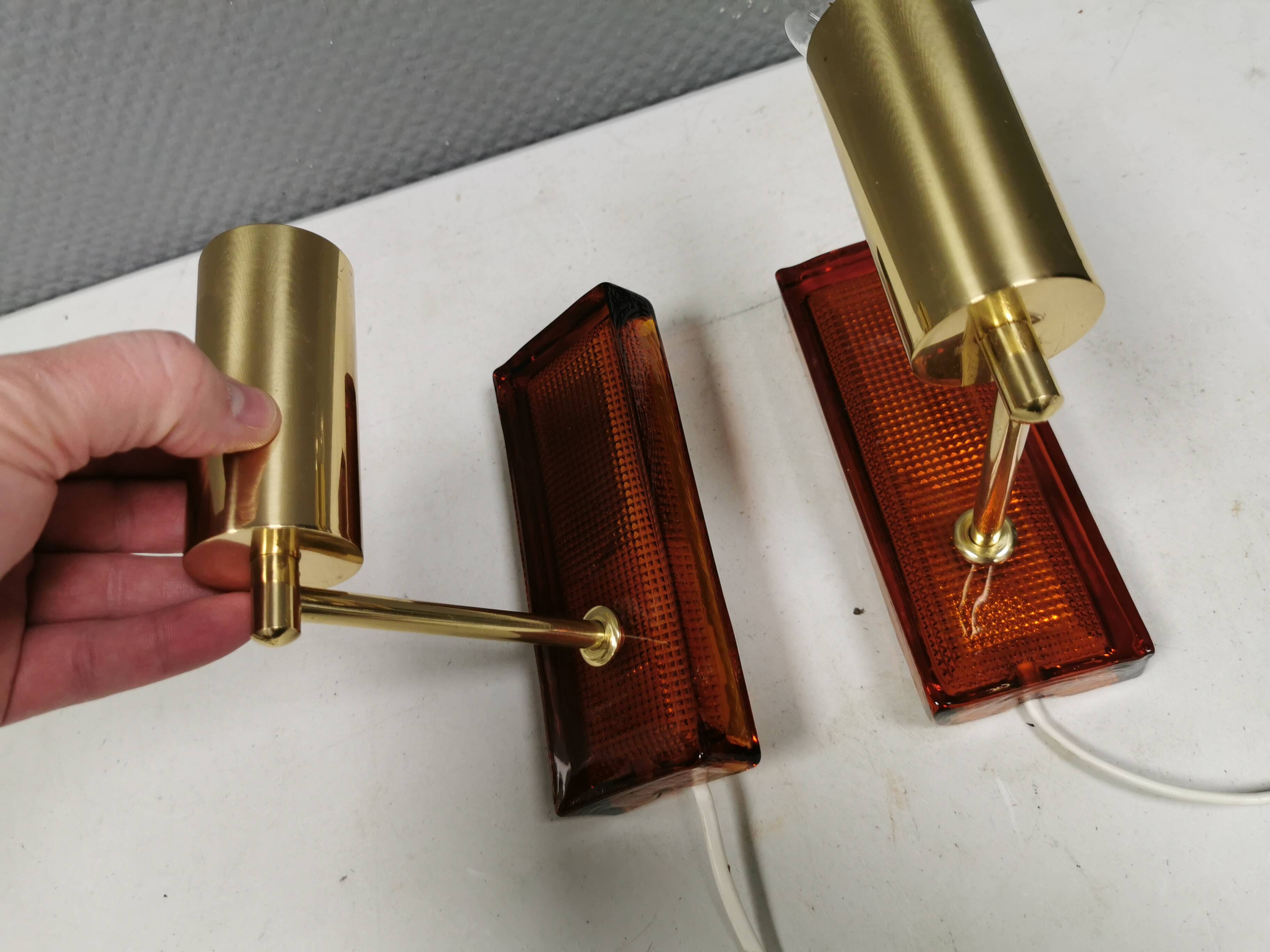 Appliques murales de la marque danoise Vitrika (fermée au début des années 1990)