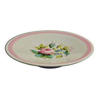 Late 19th century Paris porcelain soup plate with heel