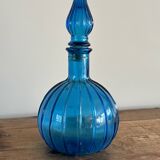 Carafe à décanter vintage en verre Empoli avec bouchon, Italie, années 1960