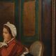 19th-Century French Baroque Interior Scene Painting