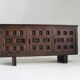 Vintage Brutalist Spanish carved sideboard credenza