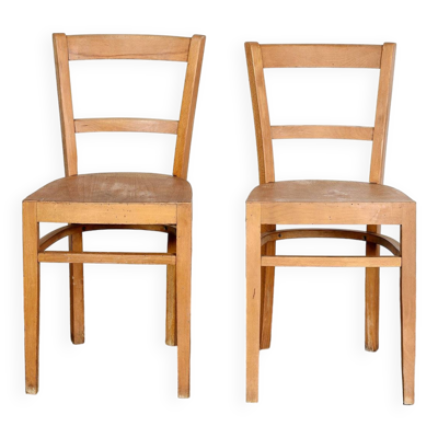 Paire de chaises bistrot authentiques fischel