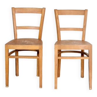 Pair of authentic fischel bistro chairs