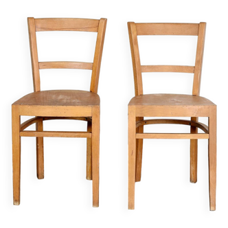 Paire de chaises bistrot authentiques fischel