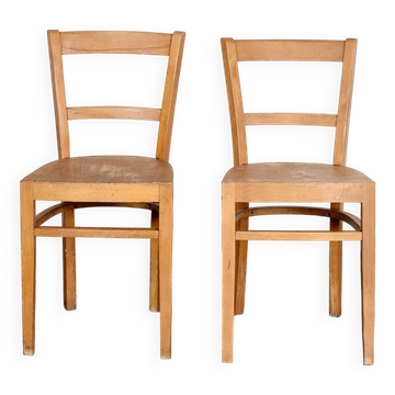 Pair of authentic fischel bistro chairs
