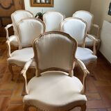 Set of 6 convertible armchairs