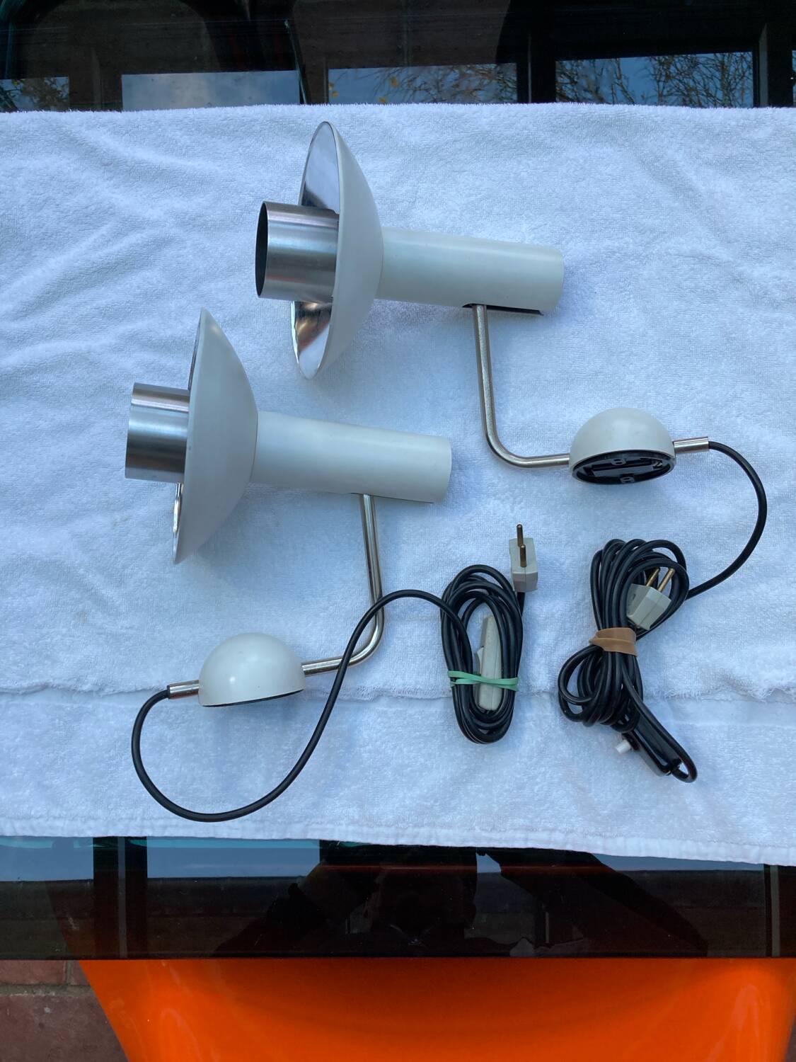 Pair of Louis Poulsen wall lights, Louise model, 60s, Denmark