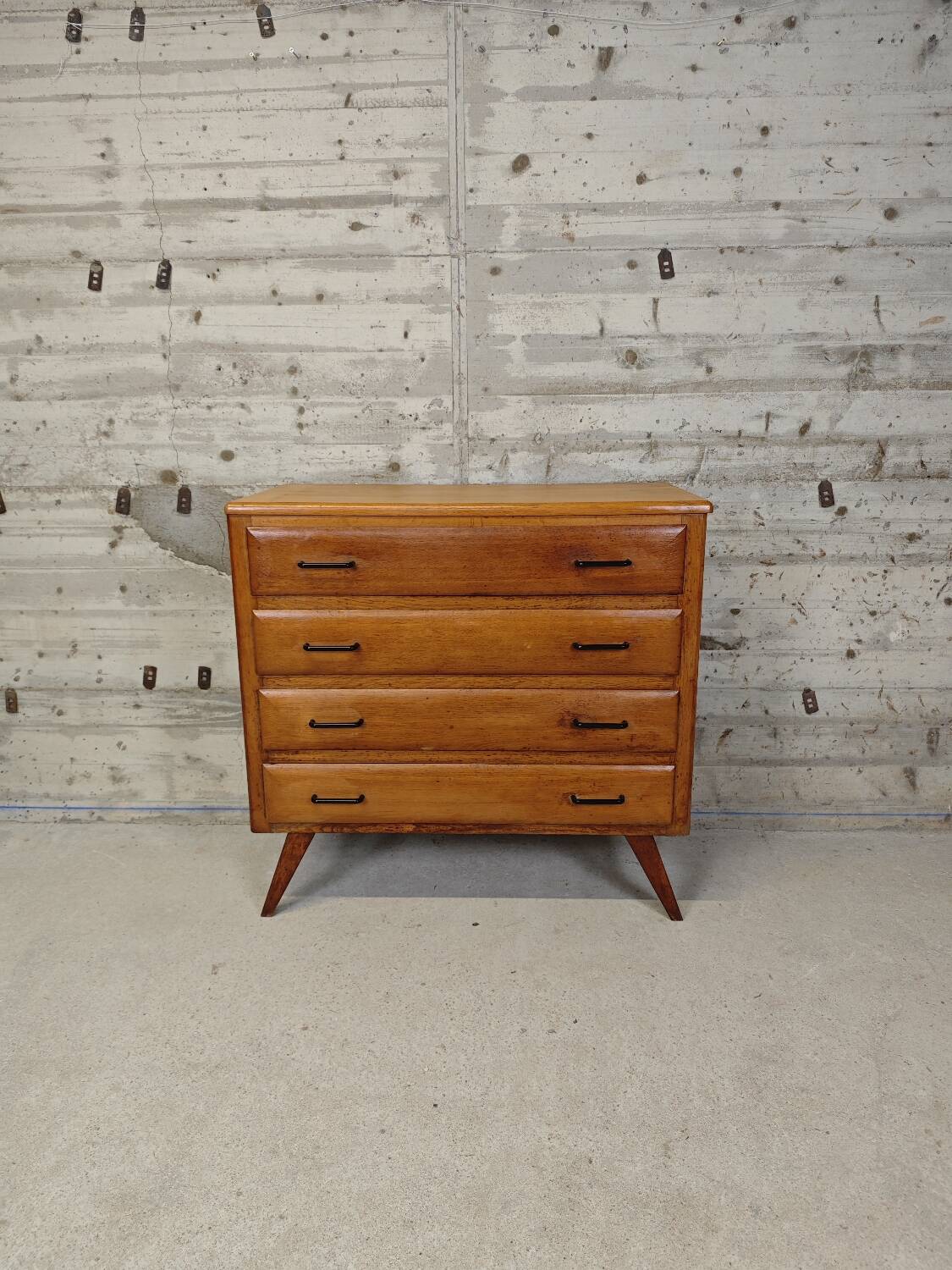 Vintage chest of drawers with tapered legs