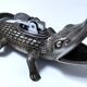 Vintage silver metal crocodile alligator lighter ashtray
