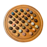 Solitary game of Madagascar, semi-precious stones, rosewood