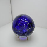 Blue parchment paper press signed 1980