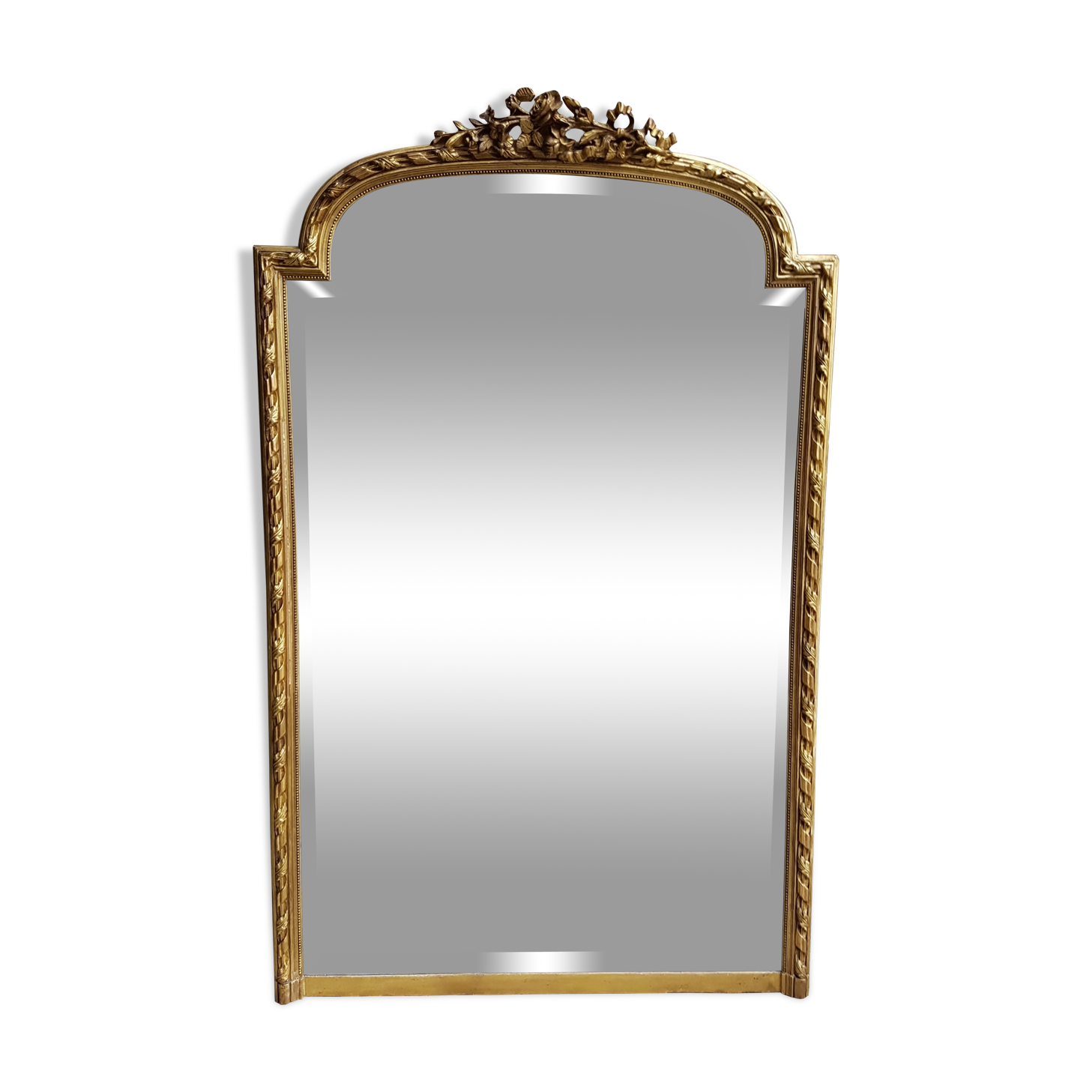 Miroir doré Napoléon III style Louis XVI 159x100cm