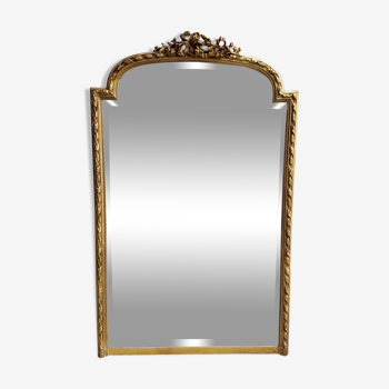Miroir doré Napoléon III style Louis XVI 159x100cm