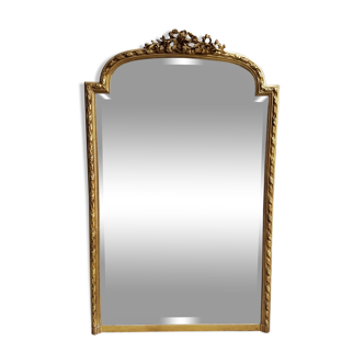 Miroir doré Napoléon III style Louis XVI 159x100cm