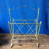 Neoclassical brass magazine rack. Maison Jansen. 1940s.