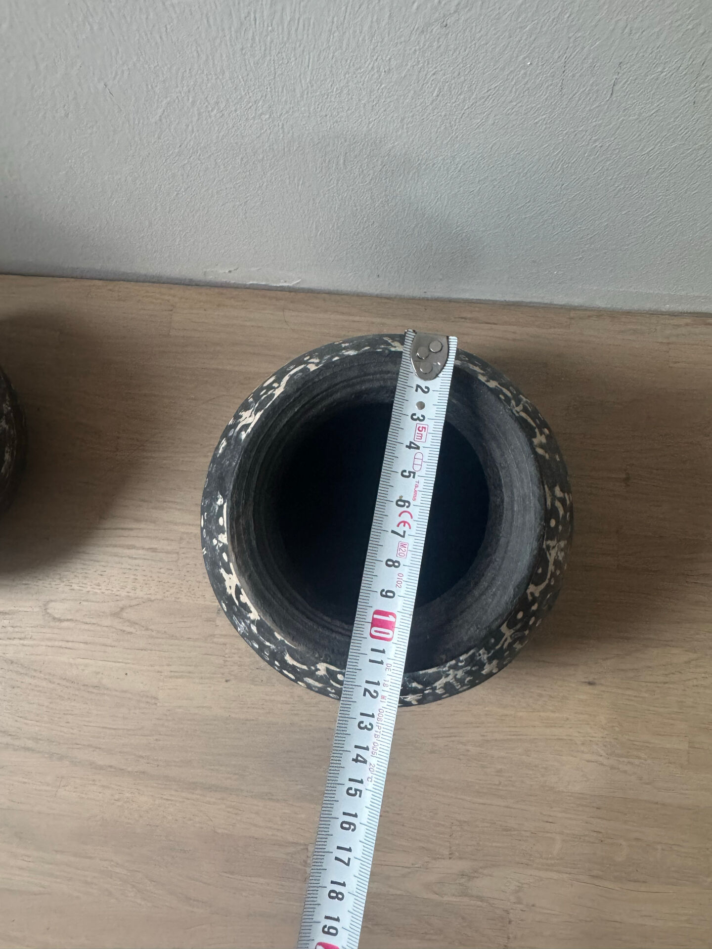 Lot of 3 ancient pots from Indonesia, black terracotta, wabi-sabi.