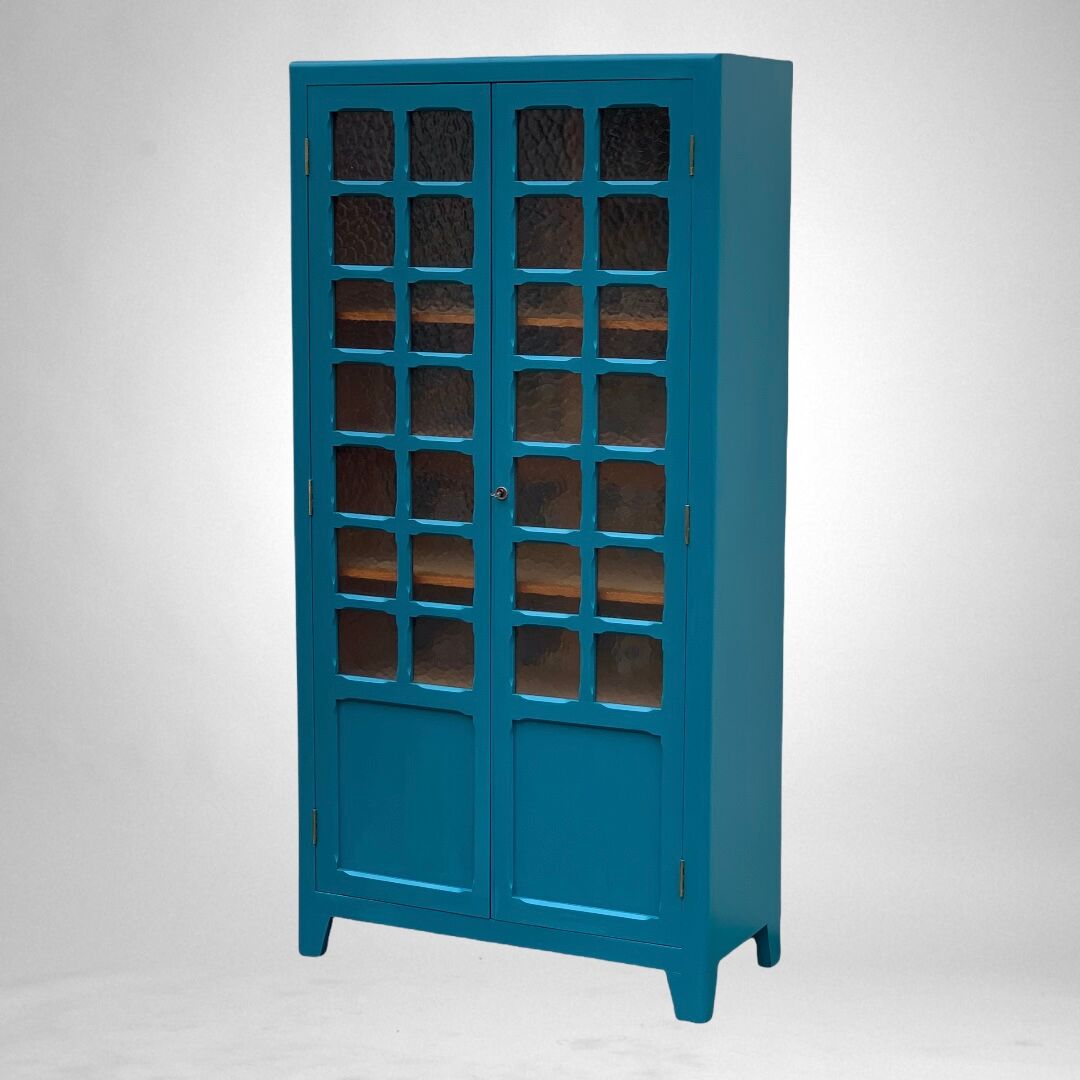 Parisian wardrobe glazed blue Peacock 1940