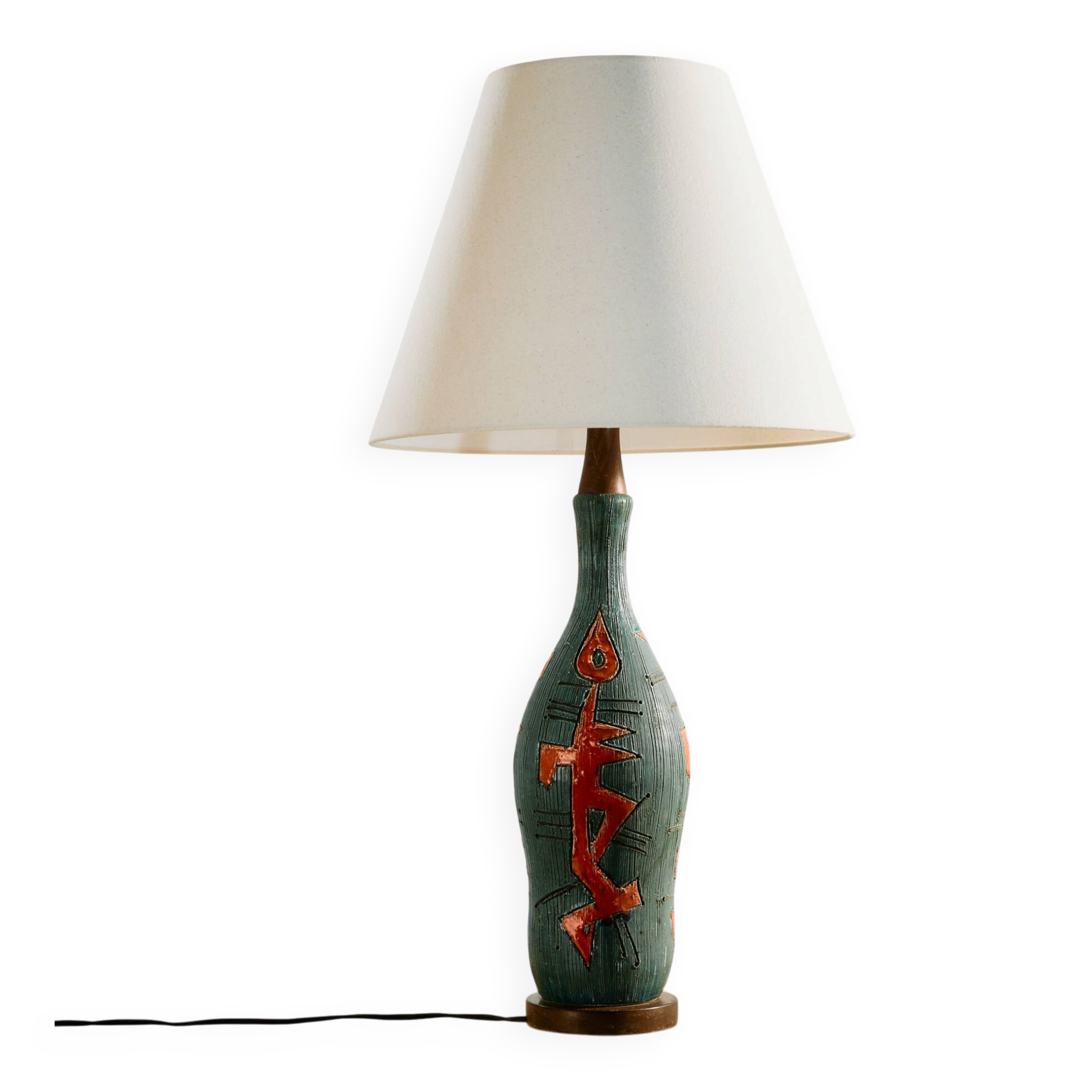 Ceramic table lamp by Jiří Georges & Paul Pannier