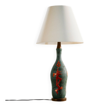 Ceramic table lamp by Jiří Georges & Paul Pannier