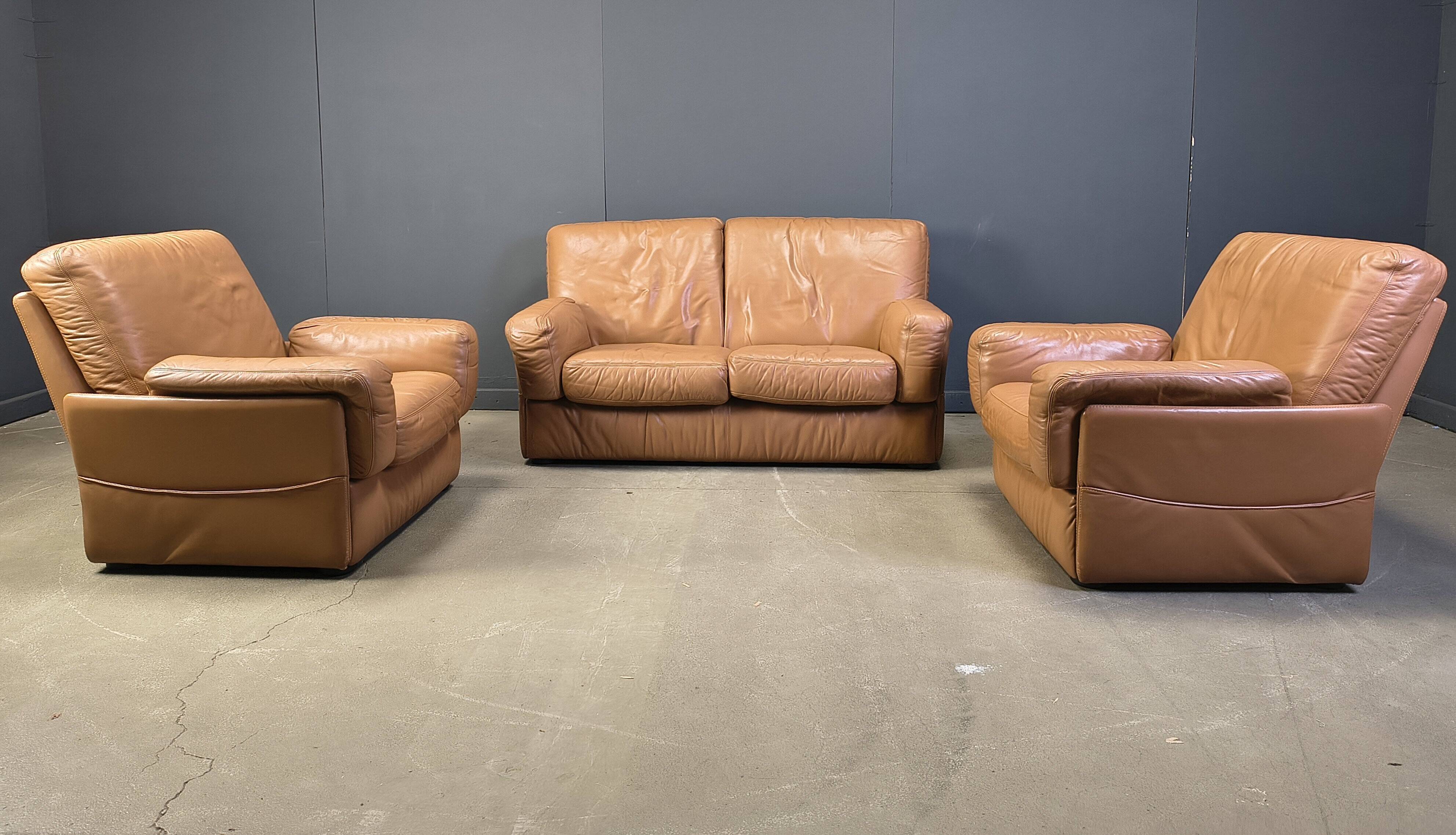 Vintage sofa set by Durlet, 1980s