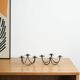 Set of silver-plated candlesticks by Berg Denmark with square bases, 1970s