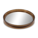 Vintage Round Smoked Brown Acrylic Mirror from Gilac, France, 1970s