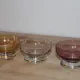 Set of 6 vintage multicoloured glass dessert bowls – 1970s