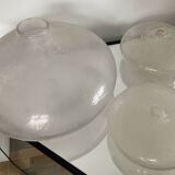 Trio of vintage Biot vases in bubbled glass paste
