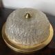 Frosted glass and brass ceiling light, 1970s