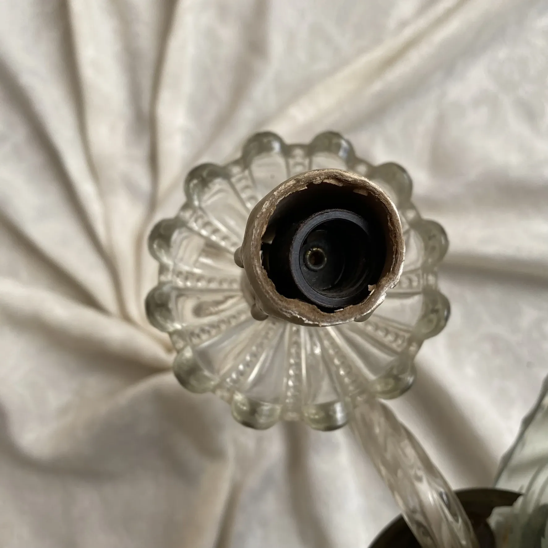 Applique italienne double en verre  et miroir, années 50