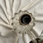 Applique italienne double en verre  et miroir, années 50