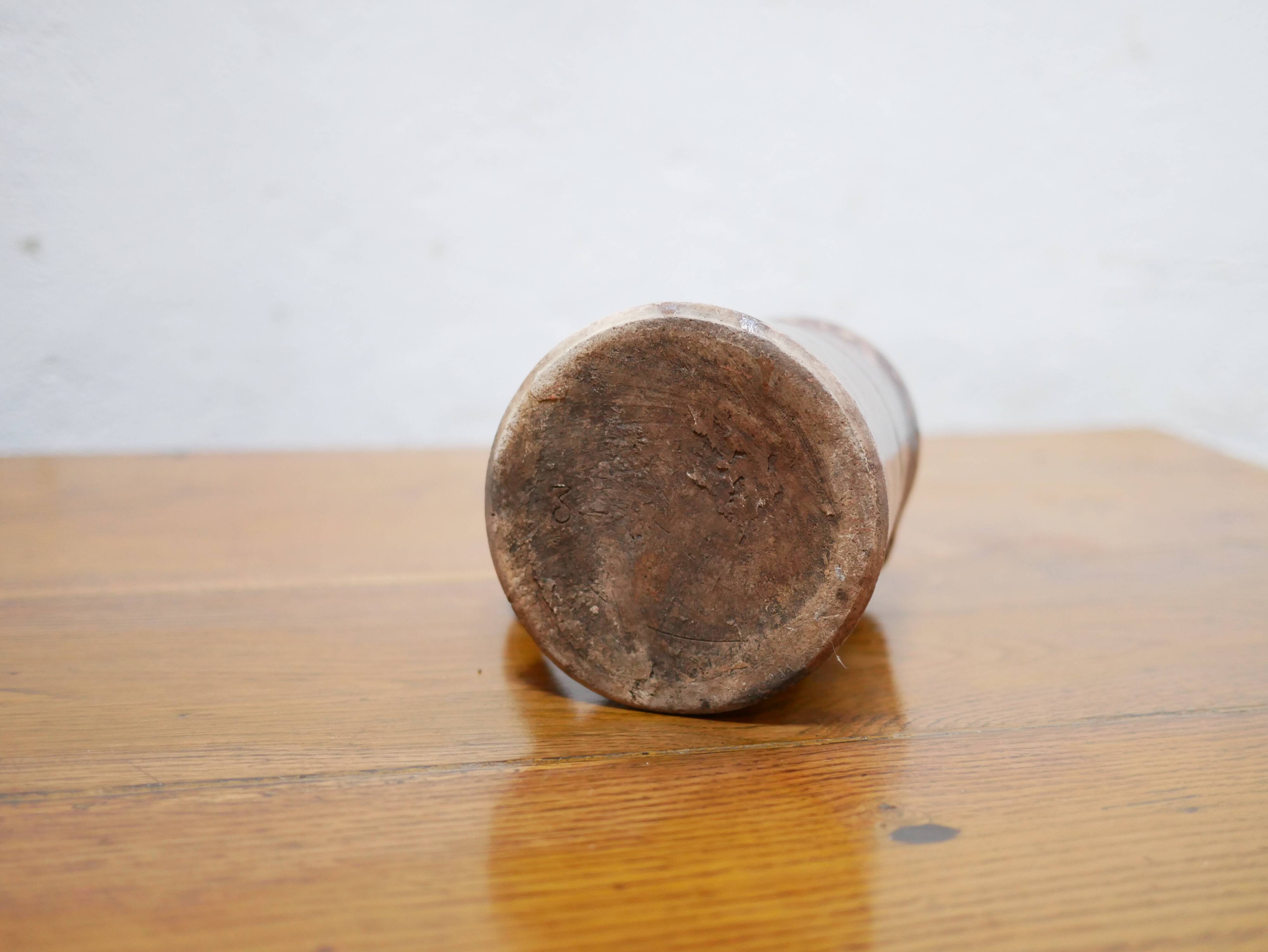 Vintage pitcher in glazed terracotta