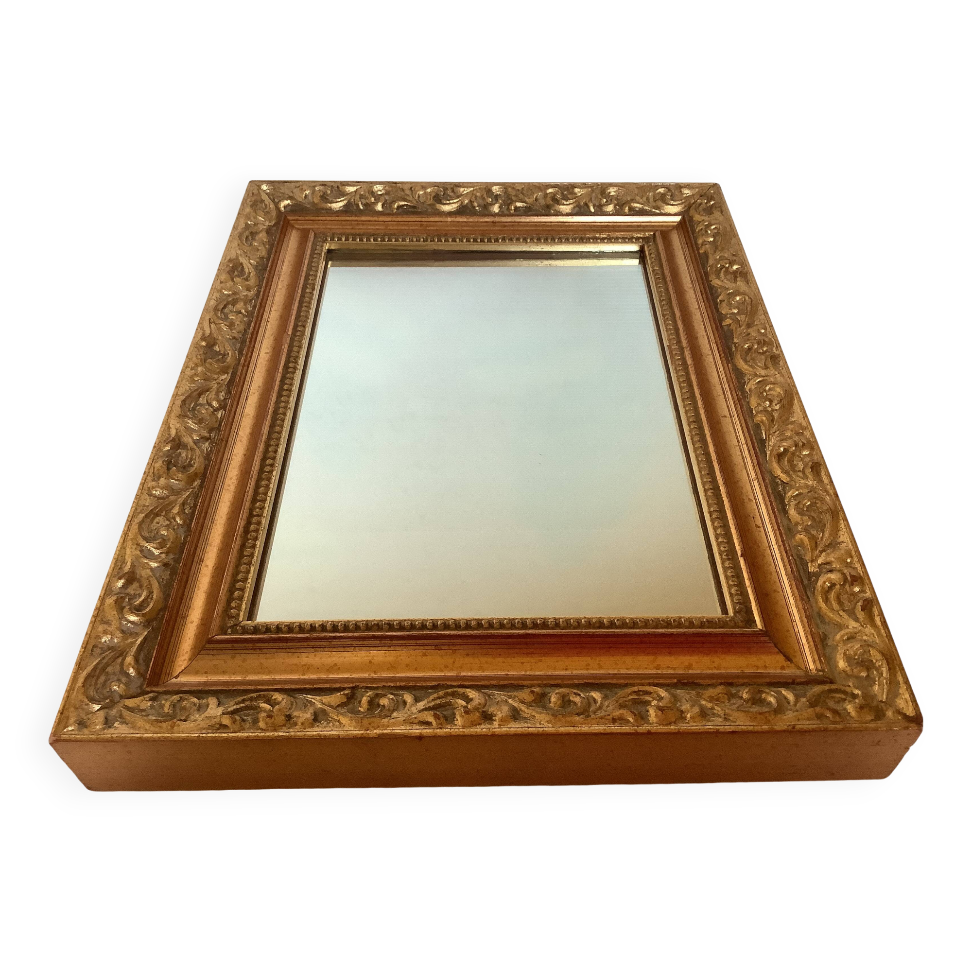 Gilded wooden beaded mirror
