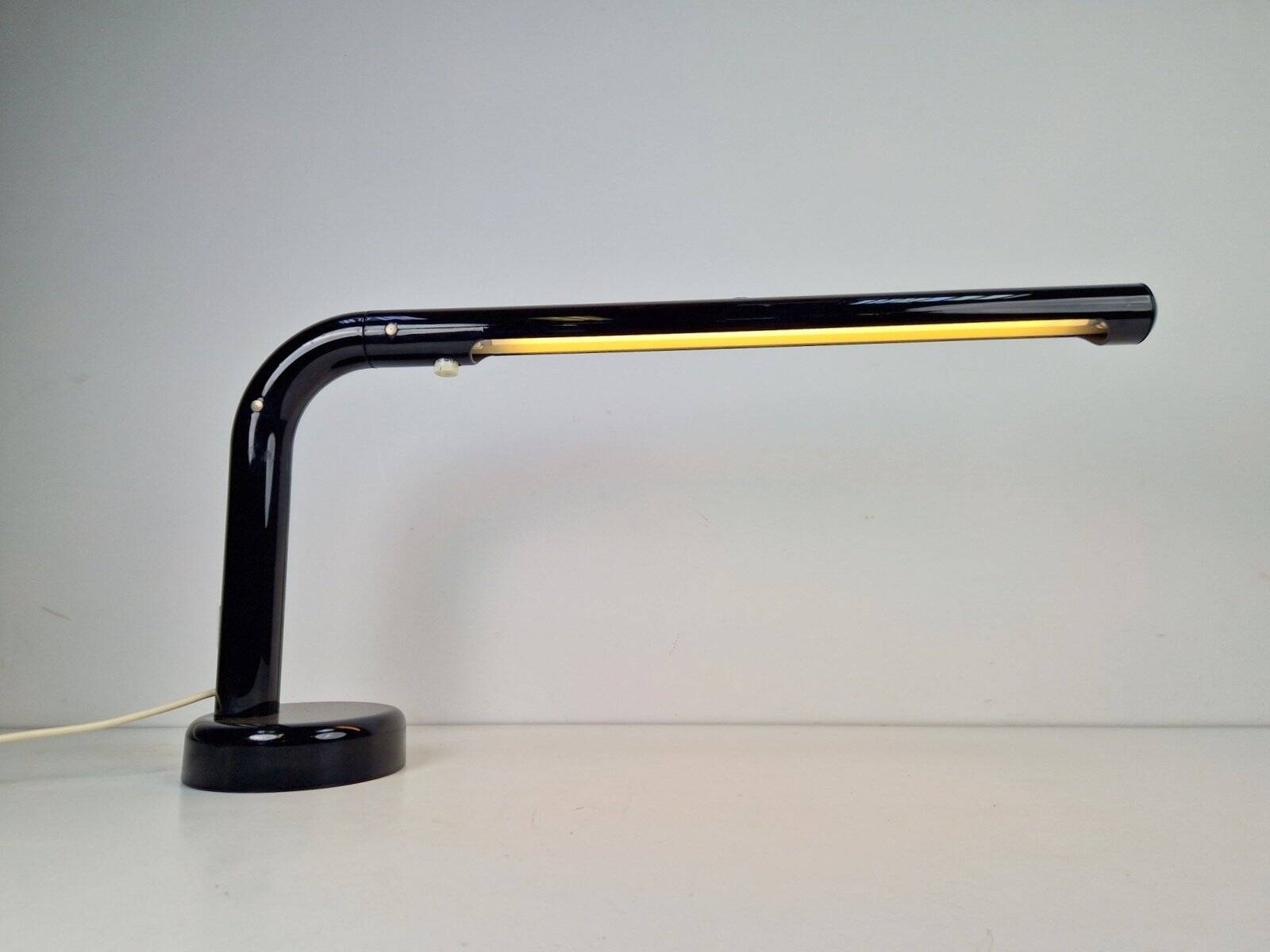 Vintage Black Tube Desk Lamp by Anders Pehrson for Atelje Lyktan, 1970s