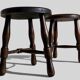 Mid-Century Chestnut Wood Stools Attributed to Charles Dudouyt, 1950s