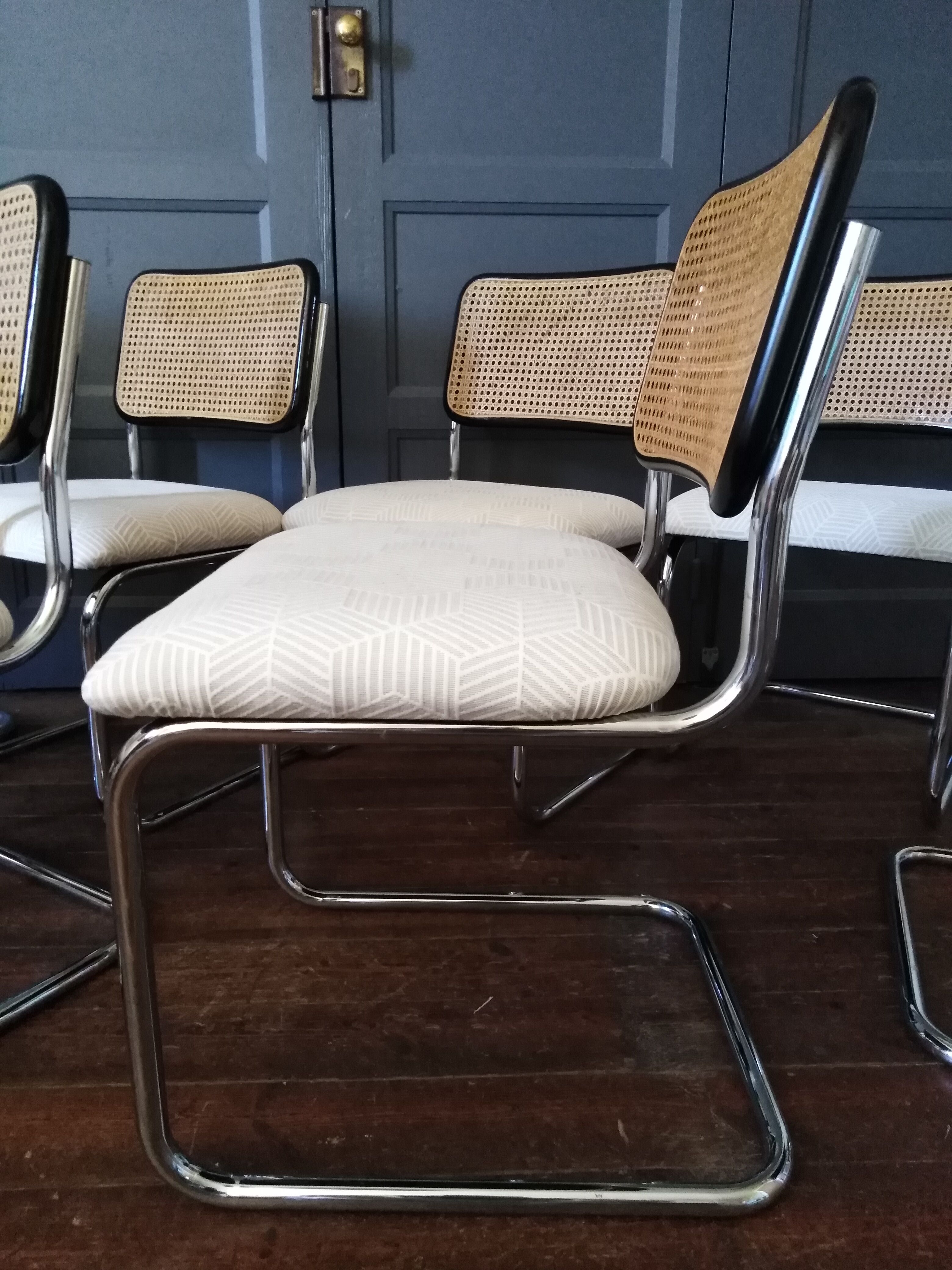 6 chairs cesca Marcel Breuer 1970