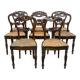 Set of 8 Louis Philippe 19th century mahogany chairs with caned seats