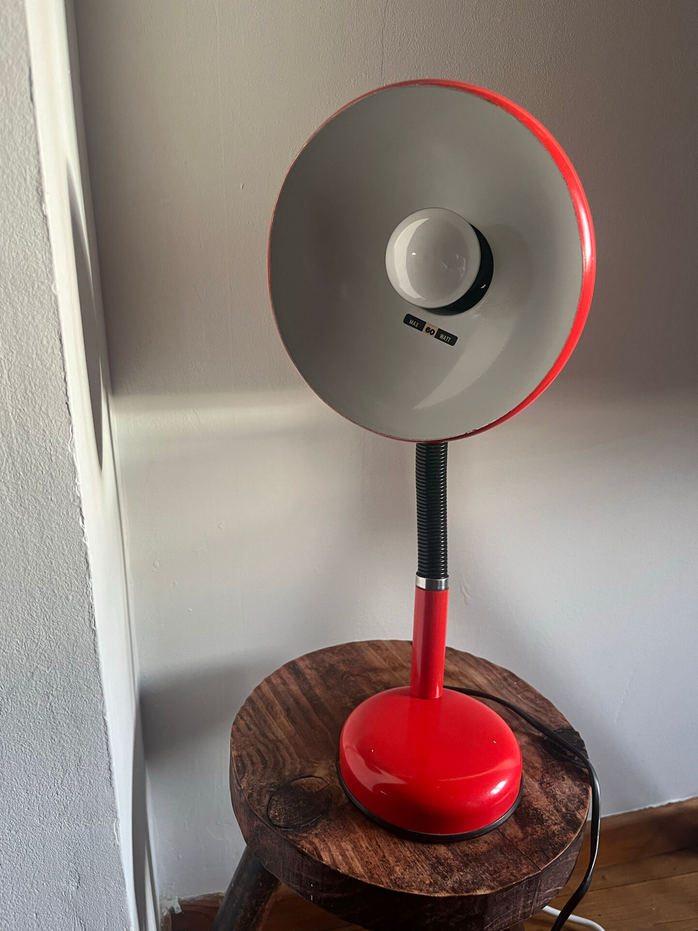 Lampe vintage orange Kema Keur