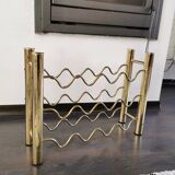 Vintage brass wine rack, 1970