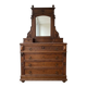 Ensemble commode Napoléon III en bois massif et marbre