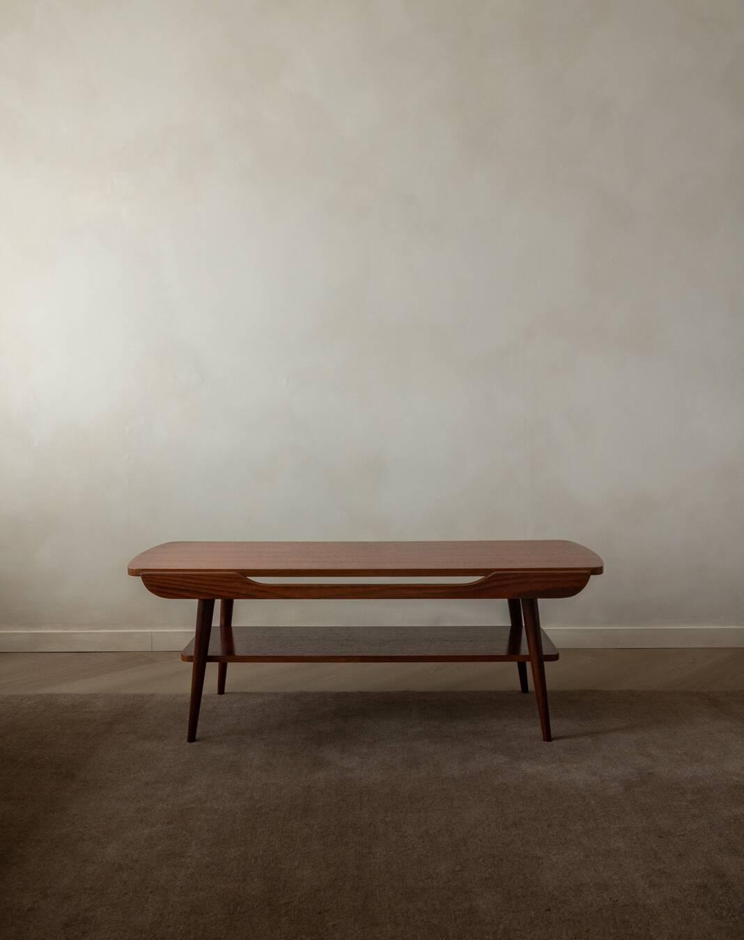 Vintage Teak Coffee Table Louis van Teeffelen Attributed Reversible Top