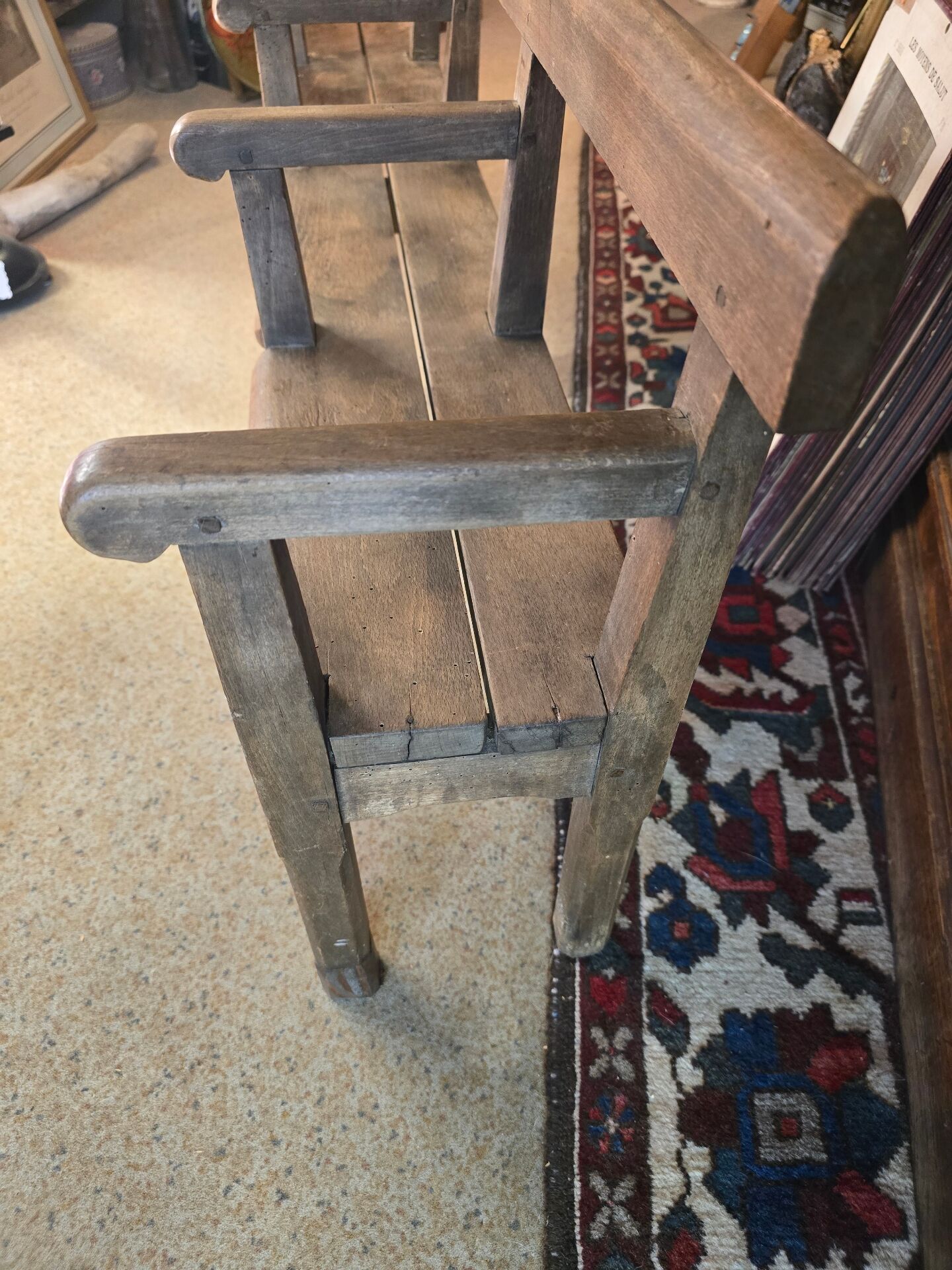 Children's wooden bench