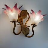 60s golden plant theme wall light