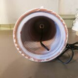 Moroccan white ceramic spiked lamp base