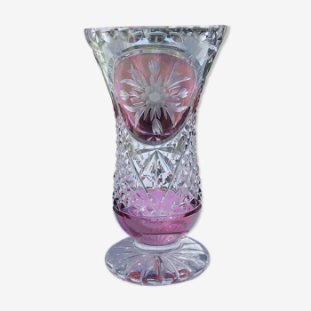 Bohemian crystal vase