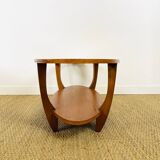 Scandinavian oval teak coffee table