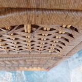 Wicker chest of drawers and rope