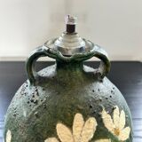 Green jar lamp base