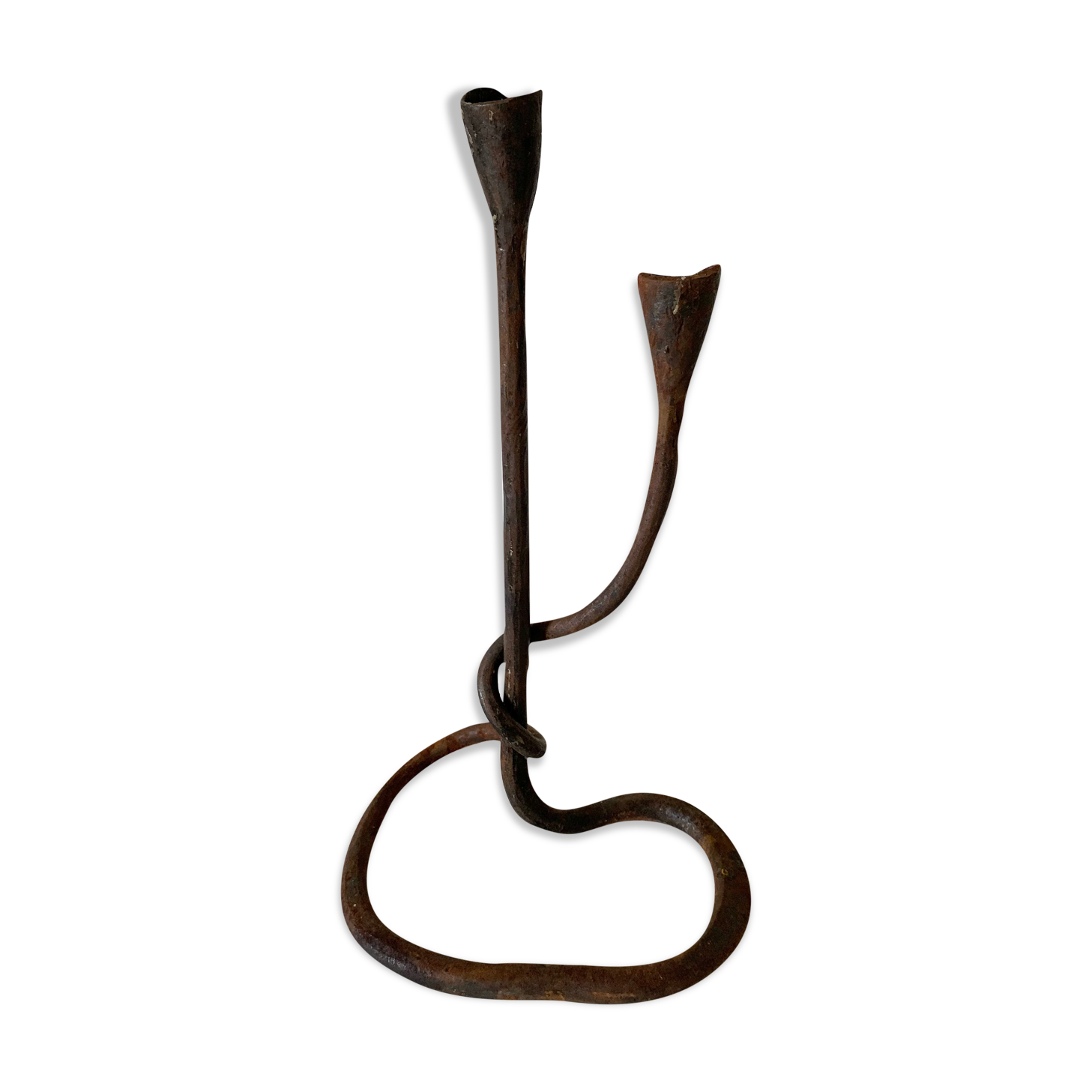 Wrought iron candle holder